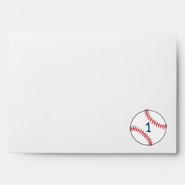 Baseball themed First Birthday Envelopes (Front)