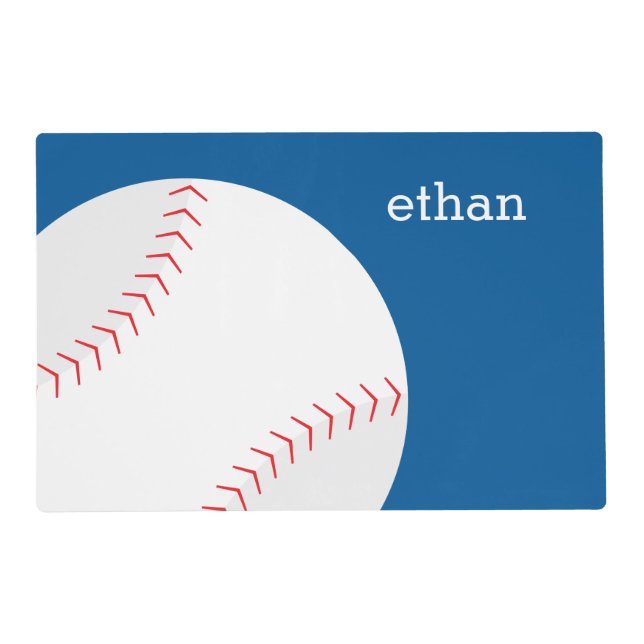 Baseball Themed Kids Placemat (Front)