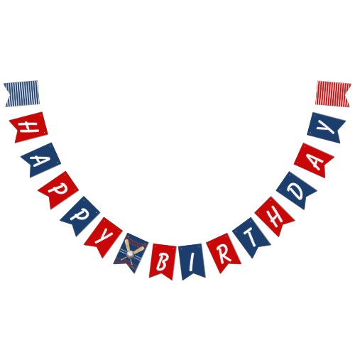 Baseball Themed Personalized Birthday  Bunting Flags