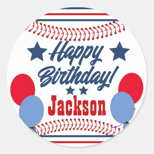 Baseball Themed Personalized Sticker