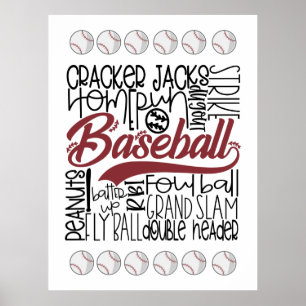 Baseball Themed Poster