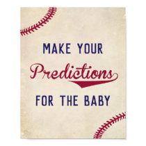 Baseball Themed Predictions for Baby Sign
