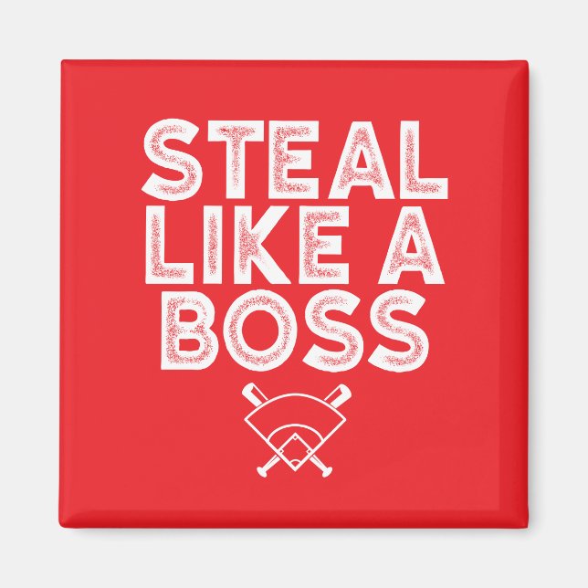 BasebaLL Themed Red Magnet (Front)