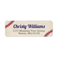 Baseball Themed Return Address Label Stickers