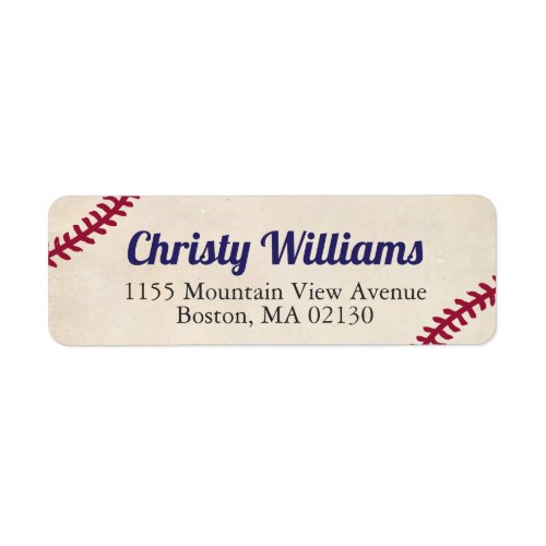 Baseball Themed Return Address Label Stickers