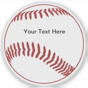 Baseball Themed Shape Sticker