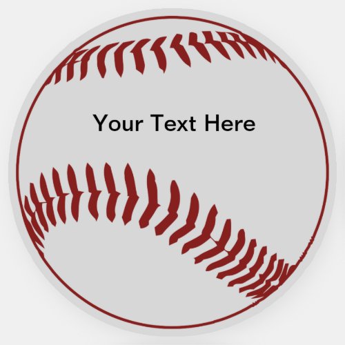 Baseball Themed Shape Sticker
