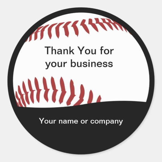 Baseball Themed Thank You Stickers