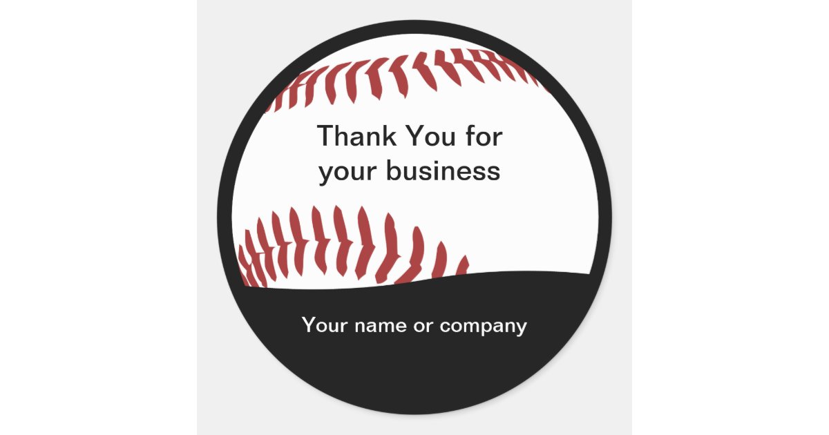 Baseball Themed Thank You Stickers Zazzle