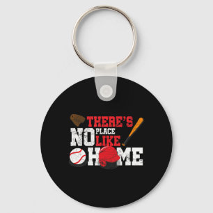 Baseball There's No Place Like Home Ball Bat Glov Keychain