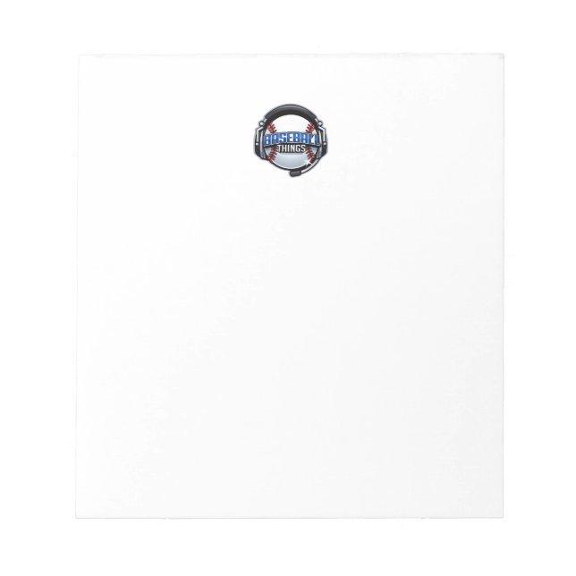 Baseball Things Scouting Notebook Notepad (Front)