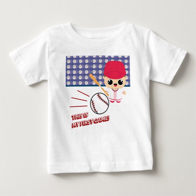 Baseball This is my First Game  Baby T-Shirt (Front)