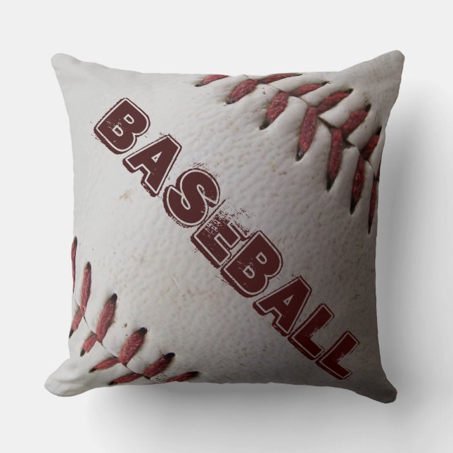 Baseball Throw Pillow (Front)