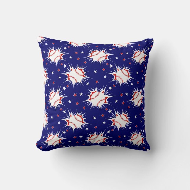 Baseball Throw Pillow (Front)