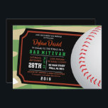BASEBALL TICKET Bar Bat Mitzvah Invitation<br><div class="desc">All my designs are ONE-OF-A-KIND original pieces of artwork designed by me!  You can only find them here!  I can customize this invite in any way,  simply email me at:  Marlalove@hotmail.com with any questions.</div>