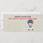 Baseball ticket birthday invitation customizable (Back)