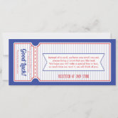 Genuine Admission Ticket Invitations | Zazzle