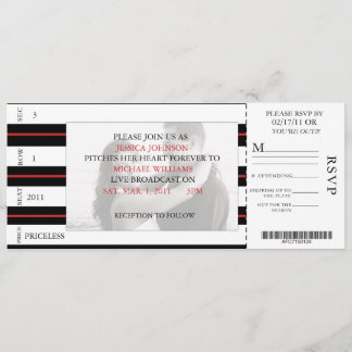 Baseball Ticket Invitation