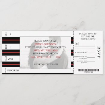Baseball Ticket Invitation by fancybelle at Zazzle