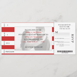 Baseball Ticket Invitation