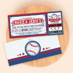 Baseball Ticket Pass Couples Shower Invitation at Zazzle