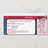Baseball Ticket Reception Invitation-TEMPLATE Invitation (Back)