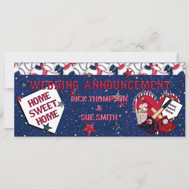 Baseball Ticket Wedding Invitation-TEMPLATE Invitation (Front)