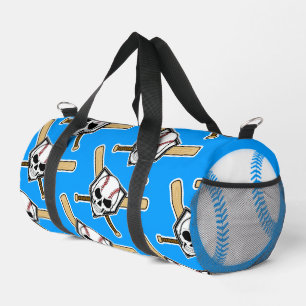 Baseball Til Death Pattern Blue Screwball Graphics Duffle Bag