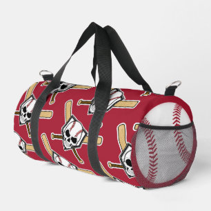Baseball Til Death Pattern Red Screwball Graphics Duffle Bag