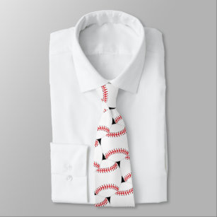 Baseball Tiled Design Necktie