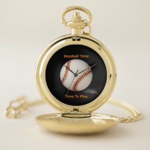 Baseball Time, Time To Play   Pocket Watch
