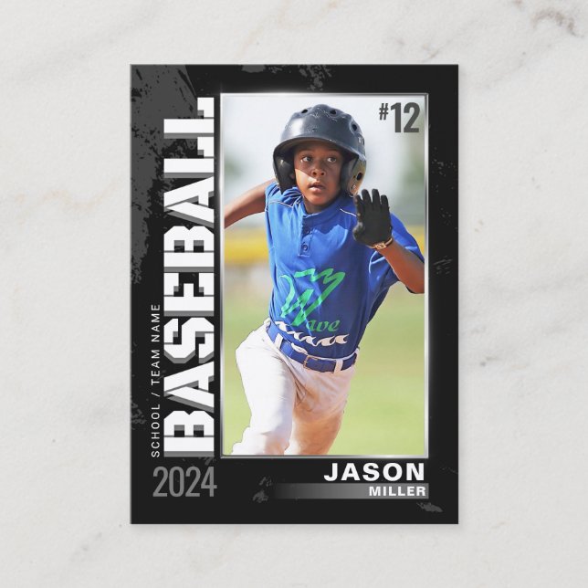 Baseball Trading Card Baseball Player Card Silver