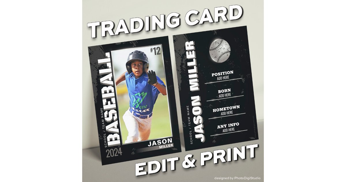 Baseball Trading Card Baseball Player Card Silver