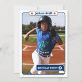 Baseball Trading Card Birthday Invitation (Front)