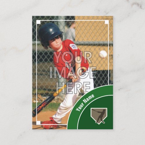 Baseball Trading Card Green Back _ Custom Stats