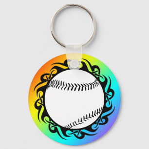 baseball. tribal. keychain