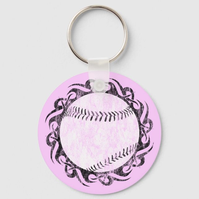 baseball. tribal. keychain (Front)