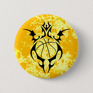 baseball. tribal. pinback button