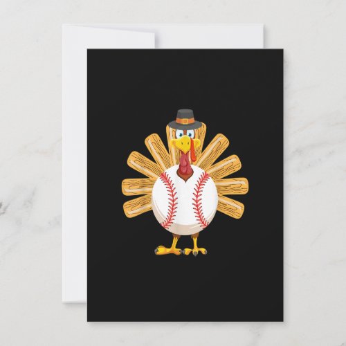 Baseball Turkey Thanksgiving Shirt for Boys Toddle Invitation