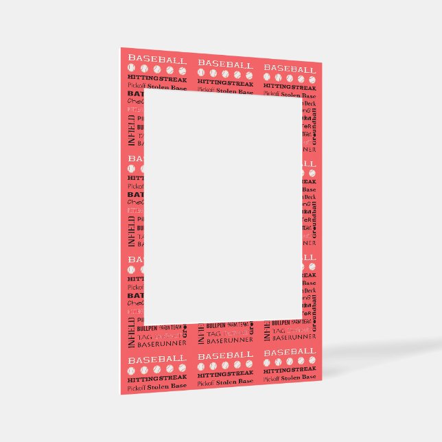 BASEBALL typography  Selfie Frame (Angle)
