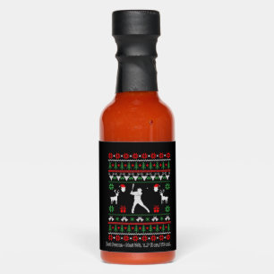Baseball Ugly Christmas Sweater Hot Sauces