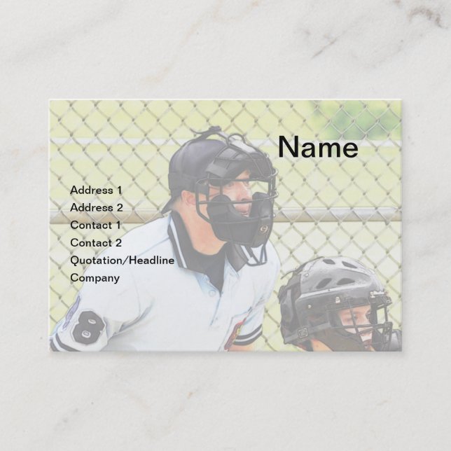 baseball umpire business card (Front)