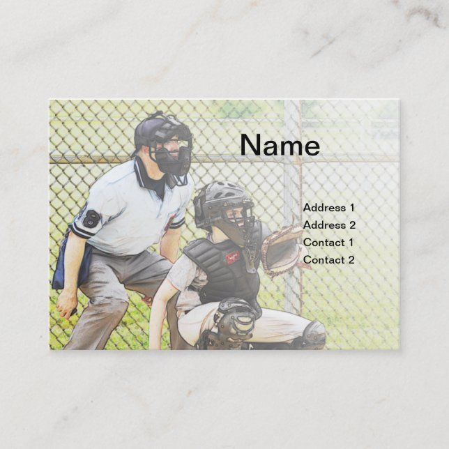 baseball umpire business card (Front)