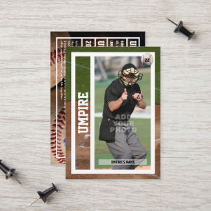 Baseball Umpire Retirement Souvenir Trading Card