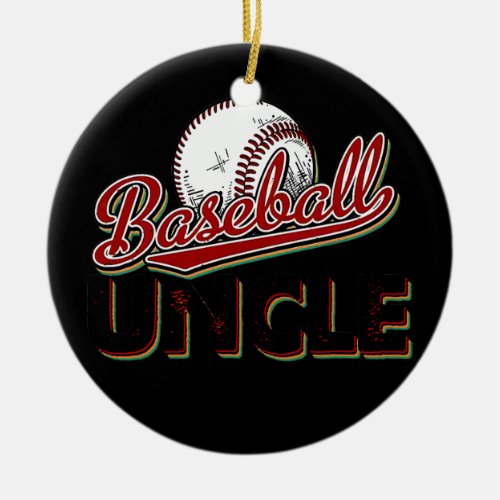 Baseball Uncle retro vintage fathers day game Ceramic Ornament