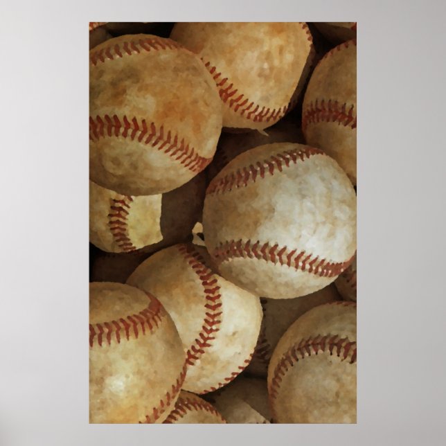Baseball Unique Artwork Poster (Front)