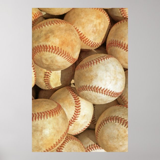 Baseball Unique Artwork Poster (Front)