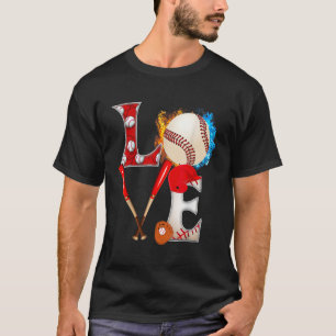 Baseball USA American Flag Men Boys 4th Of July Pa T-Shirt