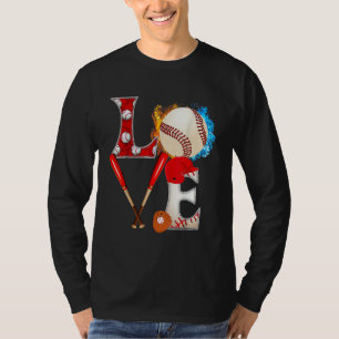 Baseball USA American Flag Men Boys 4th Of July Pa T-Shirt