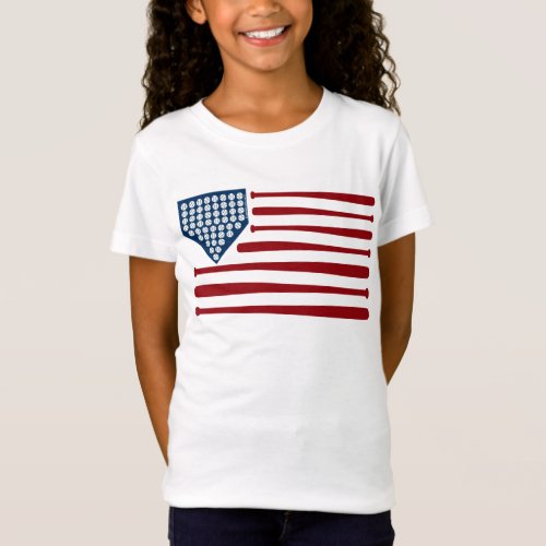 Baseball USA Flag Bats  Balls _ GraphicLoveShop T T_Shirt